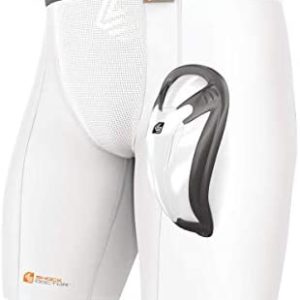 Shock Doctor Adult Compression Short with Bio-Flex Protective Cup, Baseball, Hockey, Softball, Lacrosse, Football, and Soccer