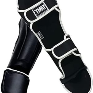 Top King New Pro Leather Shin Guards for Muay Thai