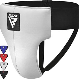 RDX Groin Protector for Boxing, Muay Thai, Kickboxing and MMA Training, Maya Hide Leather Abdo Gear for Martial Arts, SATRA Approved Abdominal Guard for Karate and Taekwondo