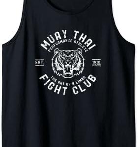 Muay Thai Street Fight Club Mens MMA Tiger Kick Boxing Club Tank Top