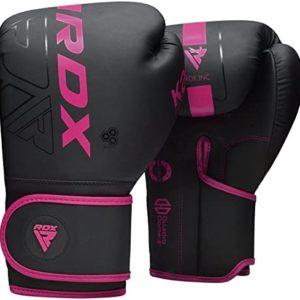 RDX Women Boxing Gloves Sparring Muay Thai, Premium Maya Hide Leather, Kara Patent Pending, Kickboxing MMA Training, Punch Bag, Focus Mitts Pads Double end Ball Punching Workout