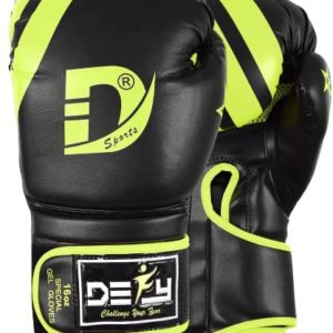 DEFY Marvelous Boxing Gloves for Men & Women Training Muay Thai Kick Boxing Leather Sparring Heavy Bag Workout MMA Gloves