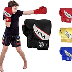 Rex Kids Boxing Gloves for Sparring , MMA, Muay Thai, Training, Punch Bag, Focus Pads, Kickboxing