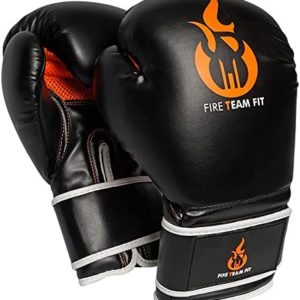 Fire Team Fit Boxing Gloves for Men and Women, for Kickboxing, MMA Training, & Muay Thai, Punching Bag & Sparring Gloves