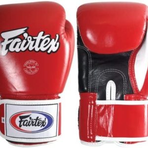 Fairtex Muay Thai Style Training Sparring Gloves, 16 oz, Red