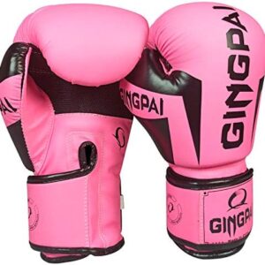GINGPAI Boxing Gloves for Men Women,Leather Boxing Gloves for Punching Bag,Kickboxing,Muay Thai Fighting Gloves