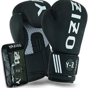 Yazizo Boxing Gloves Sparring and Muay Thai Matte Faux Leather, Curved Mitts Hook & Jab Target Hand Set Boxing Pads for Punching Heavy Bags Fighting Sparring Kickboxing Gloves