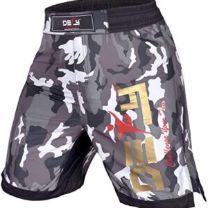 DEFY Premium MMA Fight Shorts Clothing UFC Cage Kickboxing Fighting Grappling Martial Arts Muay Thai Training Camouflage