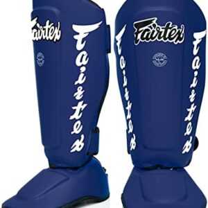Fairtex SP7 Muay Thai Shin Guards for Men, Women, Kids | Shin Guards Made with Syntek Leather & are Premium, Lightweight & Durable | Detachable shin & Foot Protector