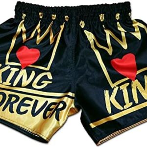 Muay Thai Shorts King Forever Men's Fight Boxing Trunks Thaiboxing Kickboxing MMA Mixed Martial Arts Pants