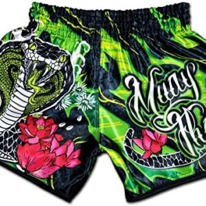 Cobra Muay Thai Boxing Shorts Kickboxing Pants MMA Mixed Martial Arts Trunks Clothing Gear Men Women