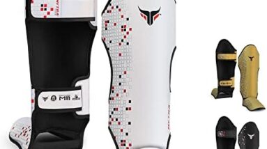 Mytra Fusion Shin Guards – MMA, Muay Thai & Kickboxing Protection 10 Mytra Fusion Shin Guards MMA, Muay Thai Shin Guards – Shin Instep Protection for Kickboxing, Training, BJJ, Sparring, Boxing Gear and Martial Arts