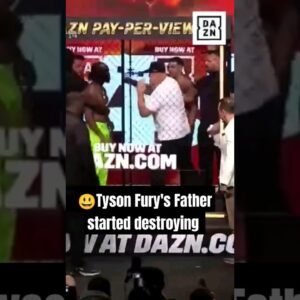 Tyson Fury's father started destroying the cage behind which his youngest son's opponent was!