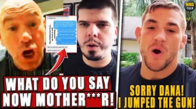 Dana White LOSES IT over 'false report' & GOES OFF on MMA reporter! Dustin Poirier APOLOGIZES! Reyes