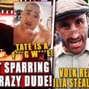 Andrew Tate REFUSES to SPAR Sean Strickland! Volk REACTS to Topuria STEALING his belt!Garry-wife'sEX