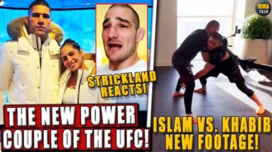 Alex Pereira & Polyana Viana REPORTEDLY DATING + Strickland REACTS!FOOTAGE of Islam WRESTLING Khabib