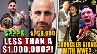 UFC 298 Fighter Salaries REVEALED! Michael Chandler SIGNS w/ WWE?! Pereira gets 'tapped' by a woman