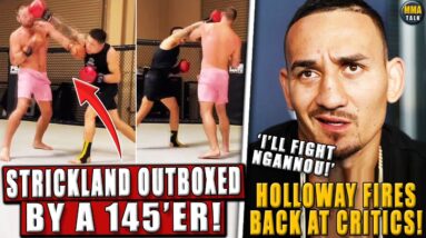 Sean Strickland OUTBOXED by a featherweight fighter! Holloway FIRES BACK at critics!Conor-retirement