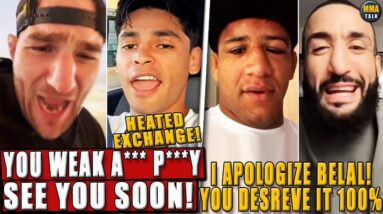 Sean Strickland & Ryan Garcia HEATED BACK & FORTH! Gilbert Burns APOLOGIZES to Belal Muhammad!