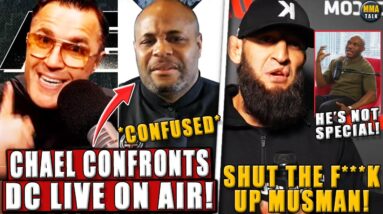 Chael Sonnen CONFRONTS Daniel Cormier LIVE on Air! Khamzat FIRES BACK at Kamaru Usman! Colby-MVP