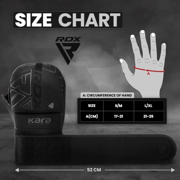 RDX Pro MMA Gloves: Hybrid Open Palm Sparring Mitts for Men & Women - Image 6