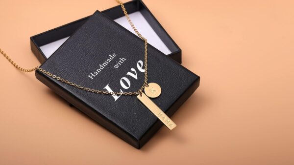 18K Gold Plated Mama Initial Necklace - Personalized Mother's Day Gift - Image 6
