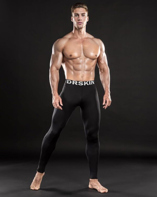 DRSKIN Men's Compression Pants: Thermal Athletic Leggings for Running & Workout - Image 3
