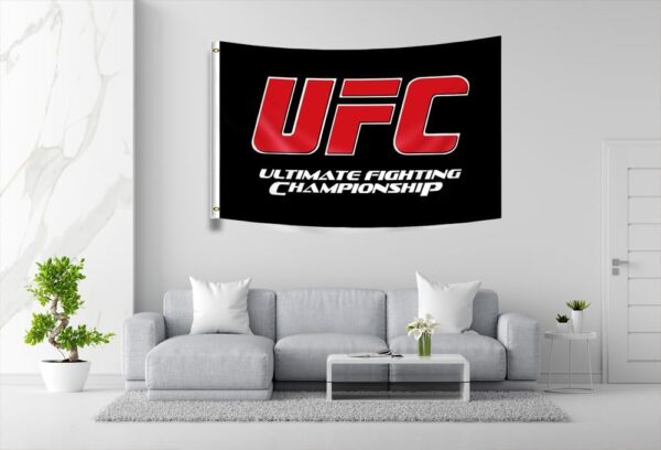 UFC Flag Banner 3x5 Ft | Ultimate Fighting Championship Man Cave Decor Indoor/Outdoor - Image 2
