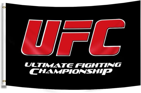 ENMOON UFC Flag Fighting Championship Flag Banner 3x5Ft Indoor Outdoor Room Man Cave Decoration
