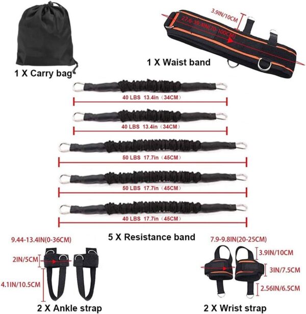 Pro Boxing Resistance Bands - MMA Leg Strength & Agility Training Straps Set - Image 2