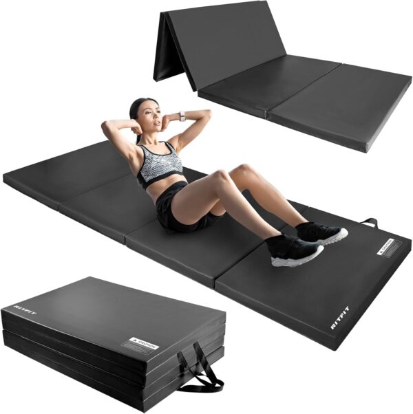 RitFit 2" Thick Folding Exercise Mat: Yoga, MMA, Gym | Non-Slip Cushioned Mat - Image 9