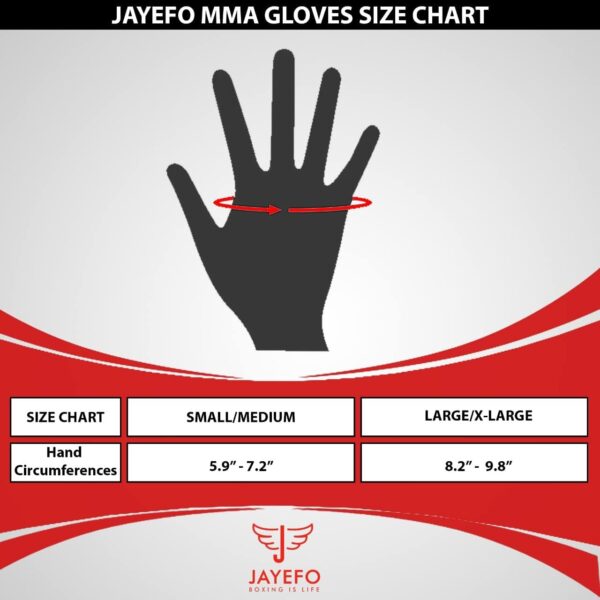 Jayefo Sports M-6 Pro MMA Gloves - Open Palm, Kickboxing, Sparring Gloves - Image 5