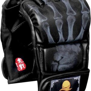 ZooBoo MMA Gloves, Half-Finger Boxing Fight Gloves MMA Mitts with Adjustable Wrist Band for Sanda Sparring Punching Bag Training