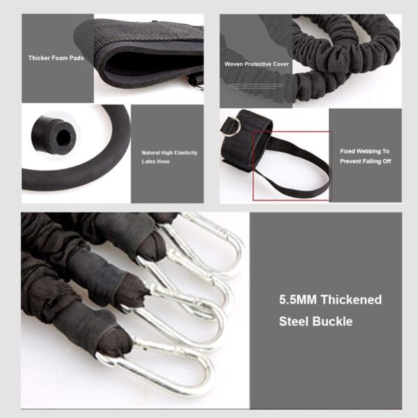 Pro Boxing Resistance Bands - MMA Leg Strength & Agility Training Straps Set - Image 4