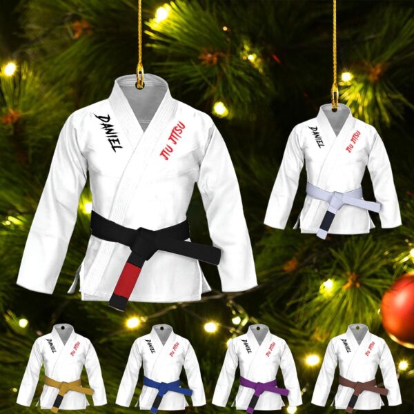 Personalized Jiu Jitsu Ornament | Custom BJJ Sensei Gift Idea - Image 2