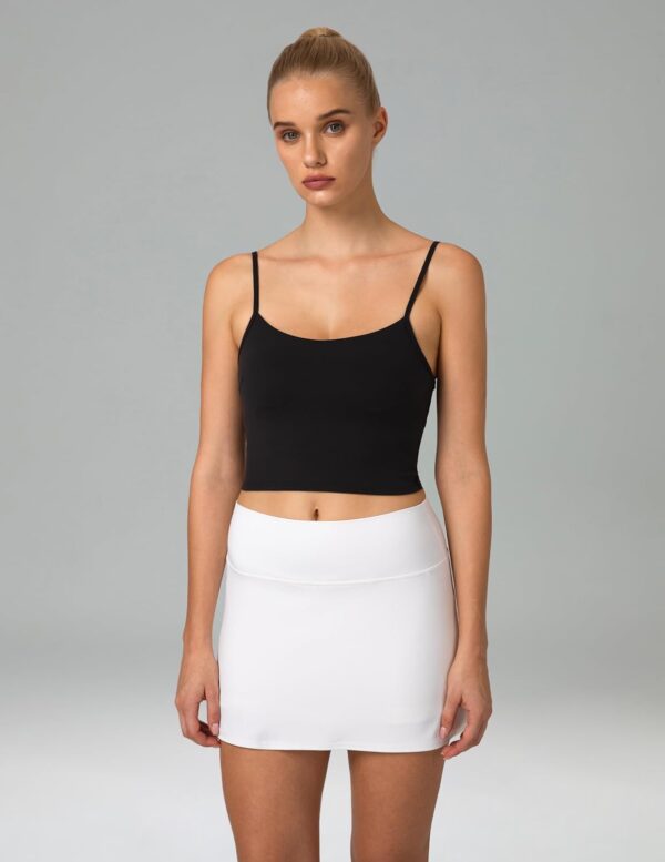Colorfulkoala Women's Crop Tank Top with Bra - Yoga Workout Camisole, Adjustable Straps - Image 4
