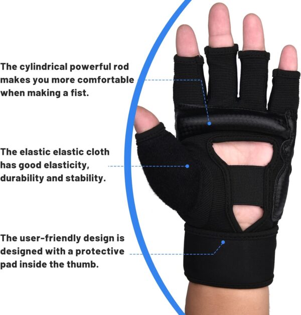 Pro MMA Half Finger Boxing Gloves - Kickboxing Sparring Gear for Men, Women & Kids - Image 3