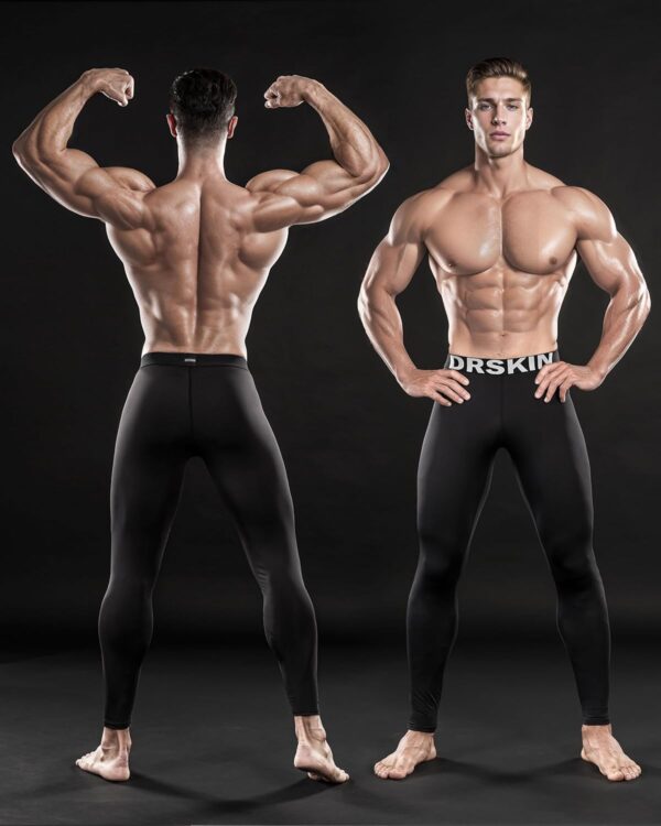 DRSKIN Men's Compression Pants: Athletic Thermal Tights for Running & Workout - Image 4