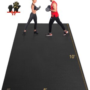 GXMMAT Extra Large Exercise Mat 16'x6'/12'x6'/10'x6'/8'x6'(7mm), Extra Wide Workout Mats for Home Gym Flooring, Non-Slip Thick Durable Cardio Mat for MMA,Plyo,Jump Rope,Weights,Fitness,Shoe-Friendly