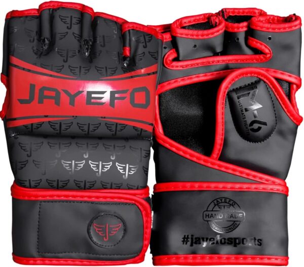 Jayefo Sports M-6 Pro MMA Gloves - Open Palm, Kickboxing, Sparring Gloves - Image 6