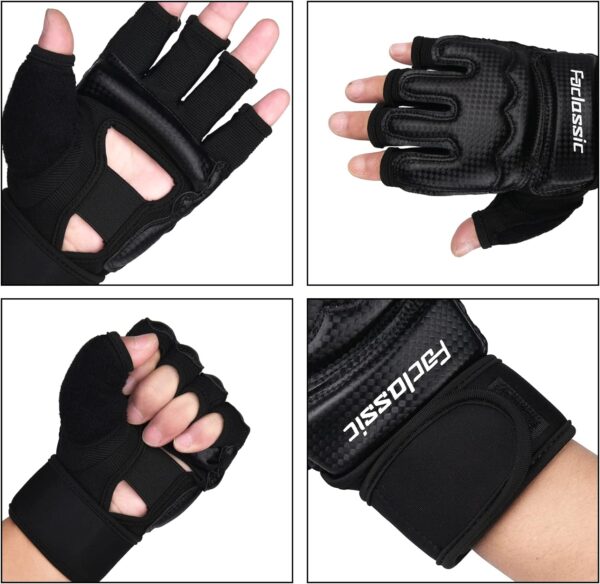 Pro MMA Half Finger Boxing Gloves - Kickboxing Sparring Gear for Men, Women & Kids - Image 5