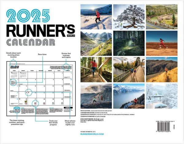 2025 Runner's World Wall Calendar: Epic Photos, Training Tips, Race Dates - Image 8