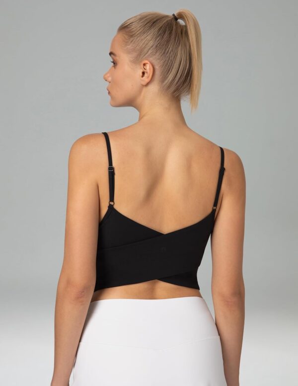 Colorfulkoala Women's Crop Tank Top with Bra - Yoga Workout Camisole, Adjustable Straps - Image 3
