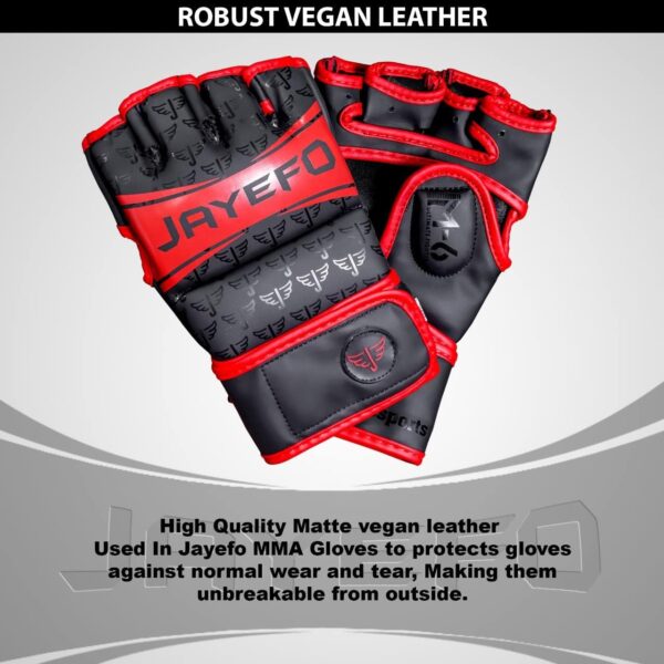 Jayefo Sports M-6 Pro MMA Gloves - Open Palm, Kickboxing, Sparring Gloves - Image 4