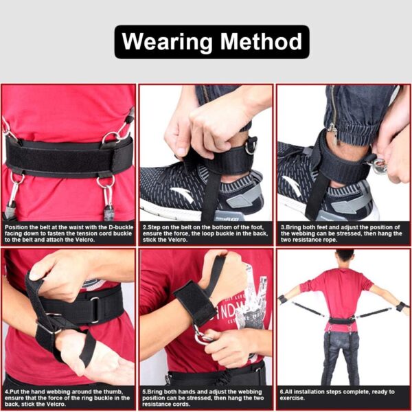 Pro Boxing Resistance Bands - MMA Leg Strength & Agility Training Straps Set - Image 6