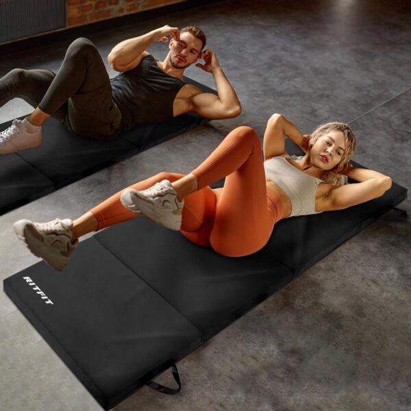 RitFit 2" Thick Folding Exercise Mat: Yoga, MMA, Gym | Non-Slip Cushioned Mat - Image 6