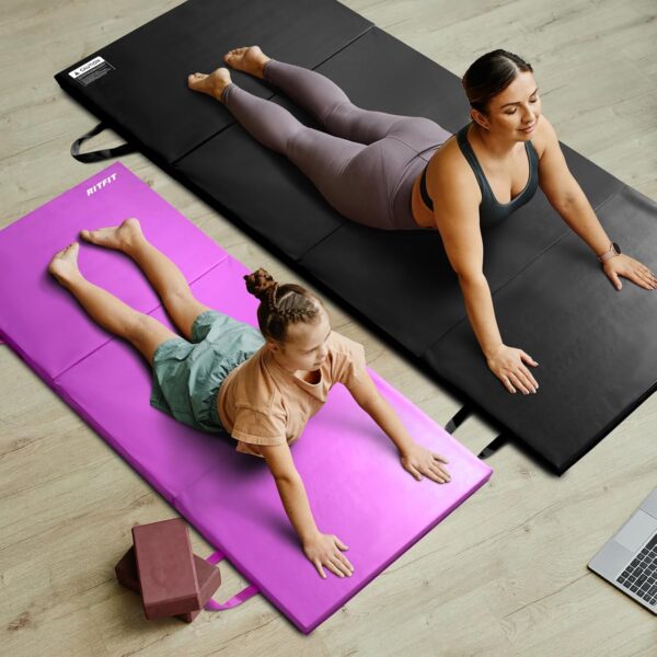 RitFit 2" Thick Folding Exercise Mat: Yoga, MMA, Gym | Non-Slip Cushioned Mat - Image 7