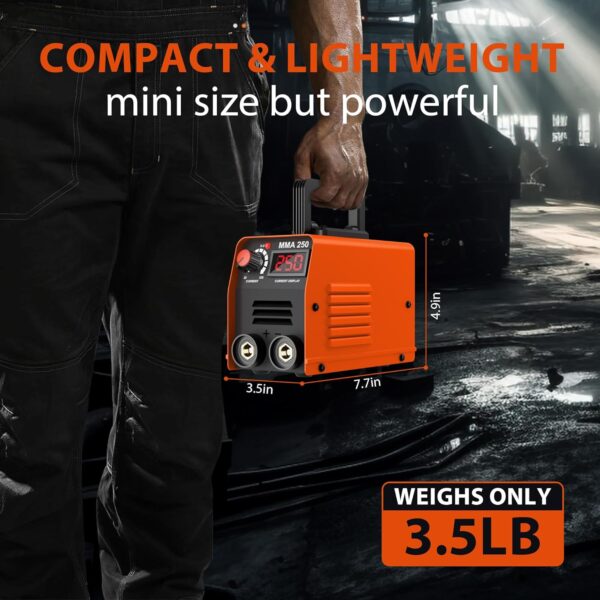 250 Amp Stick Welder: Portable Digital IGBT Inverter w/ LED Display - Image 6