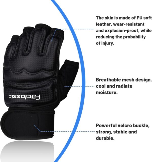 Pro MMA Half Finger Boxing Gloves - Kickboxing Sparring Gear for Men, Women & Kids - Image 2