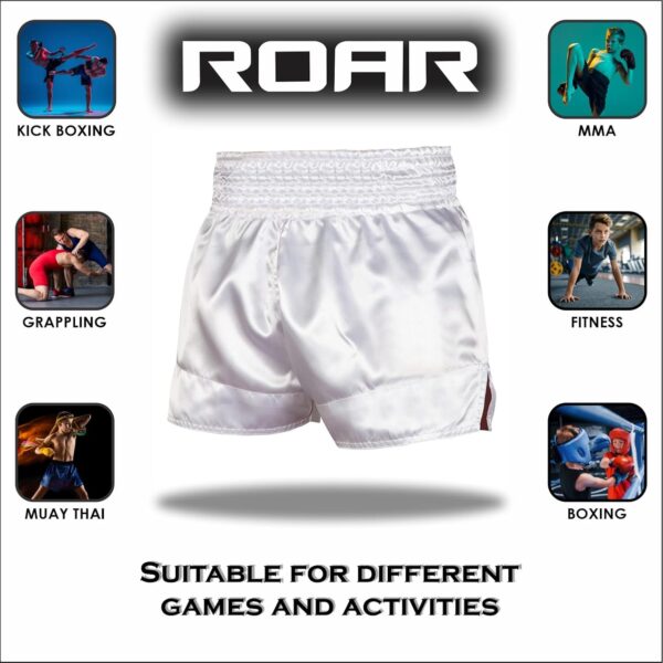 ROAR Kids Muay Thai Shorts | Lightweight MMA Boxing Trunks for Boys Girls - Image 3